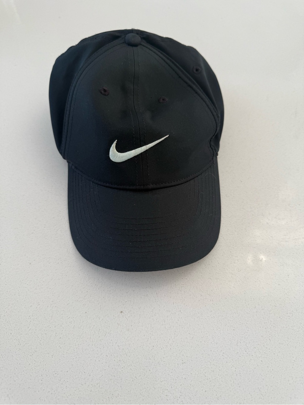 Nike Black Hat with White Swoosh